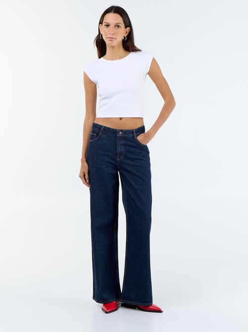 Calças de ganga wide-leg - 30L - Kiabi