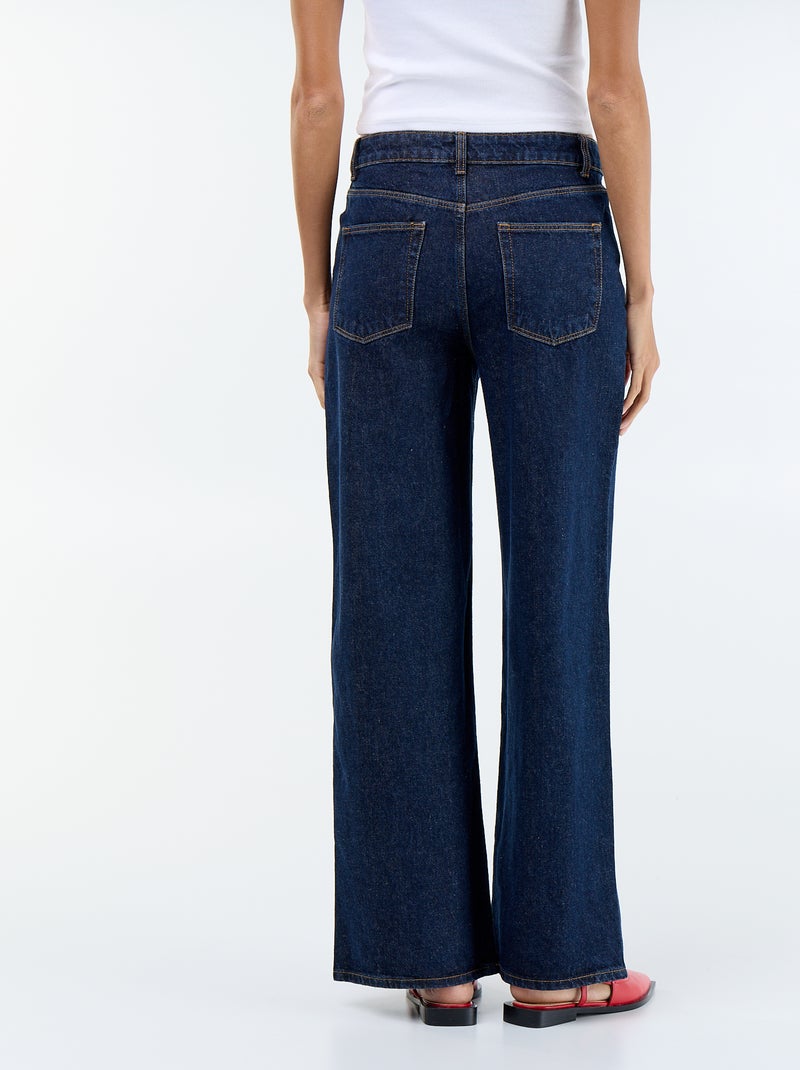 Calças de ganga wide-leg - 30L Azul - Kiabi