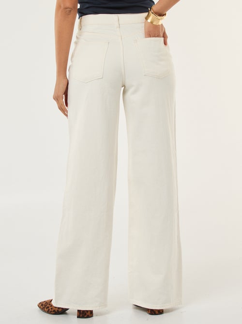 Calças de ganga wide-leg - 30L - Kiabi Calças de ganga wide-leg - 30L - Kiabi
