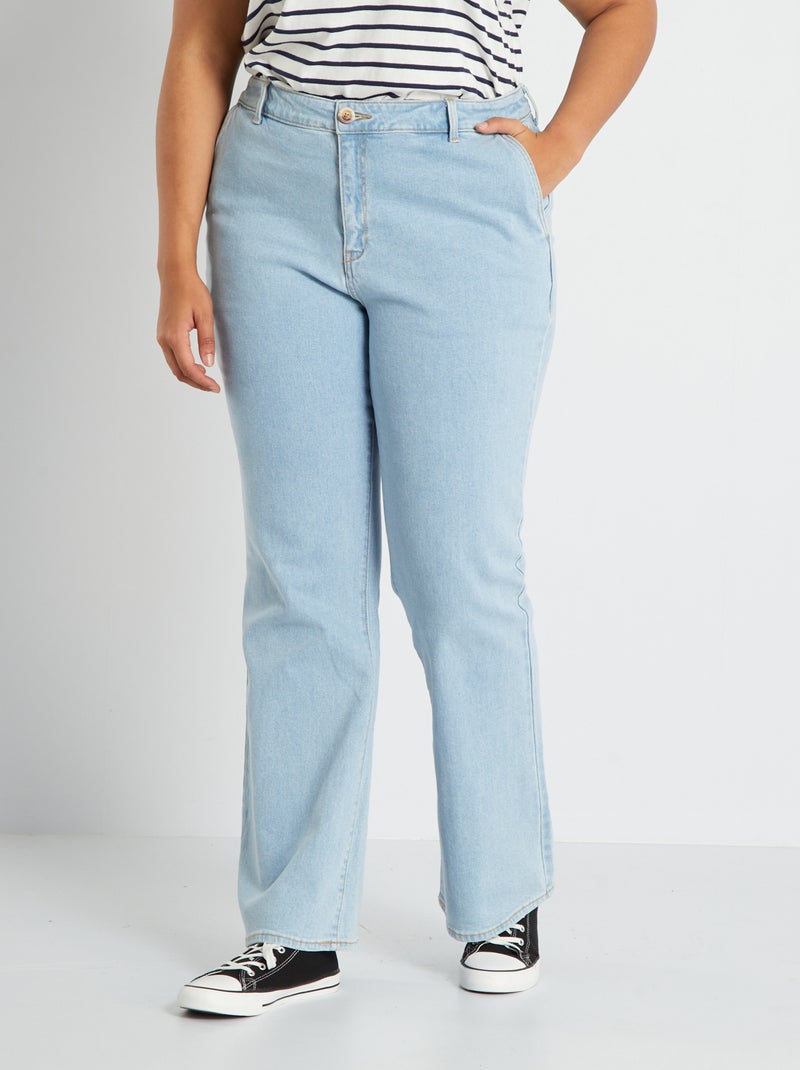 Calças de ganga wide leg - 32L Azul - Kiabi