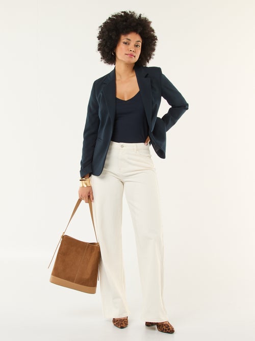 Calças de ganga wide leg - 32L - Kiabi Calças de ganga wide leg - 32L - Kiabi