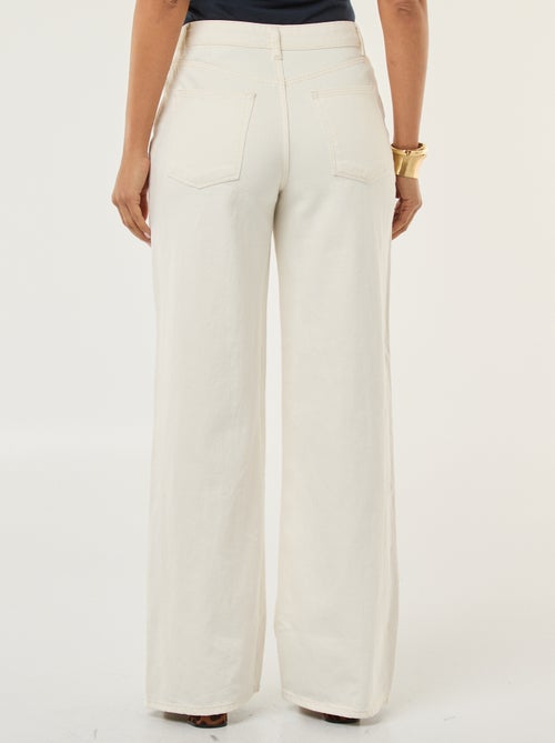 Calças de ganga wide leg - 32L - Kiabi Calças de ganga wide leg - 32L - Kiabi