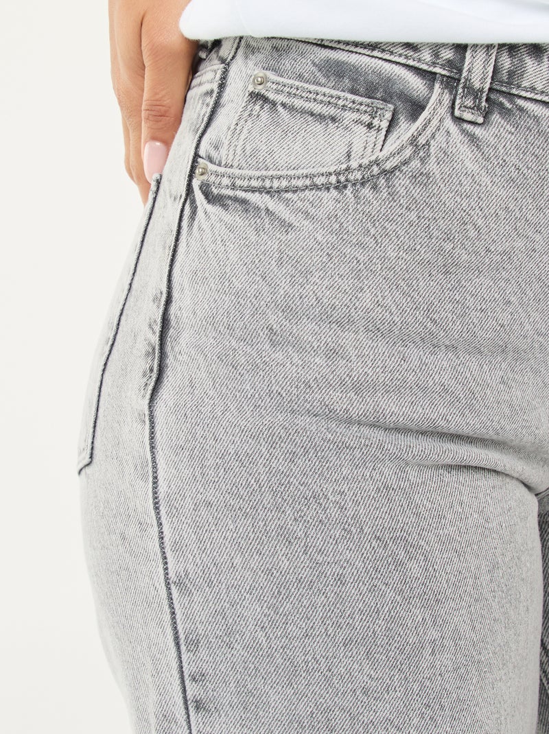 Calças de ganga wide leg - 32L Cinza - Kiabi