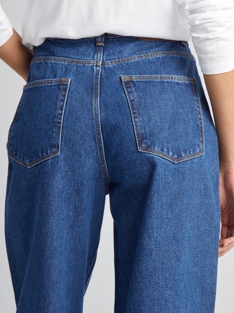 Calças de ganga wide leg - 34L AZUL - Kiabi