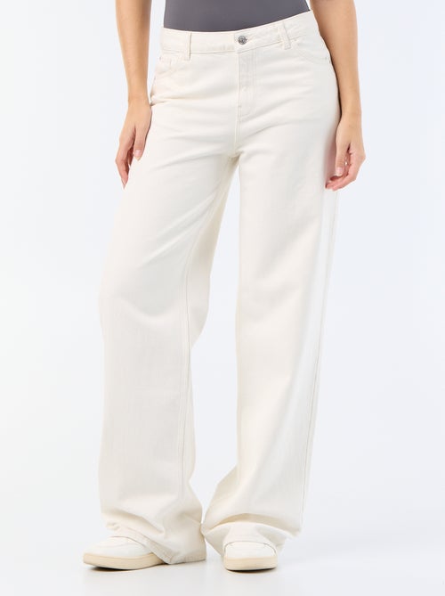 Calças de ganga wide leg - 34L - Kiabi Calças de ganga wide leg - 34L - Kiabi