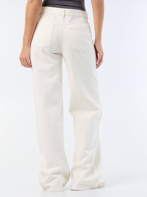 Calças de ganga wide leg - 34L - Kiabi Calças de ganga wide leg - 34L - Kiabi