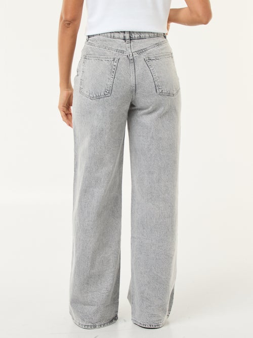Calças de ganga wide leg - 34L - Kiabi