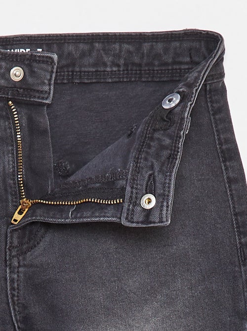 Calças de ganga wide-leg - Corte + confortável. - Kiabi