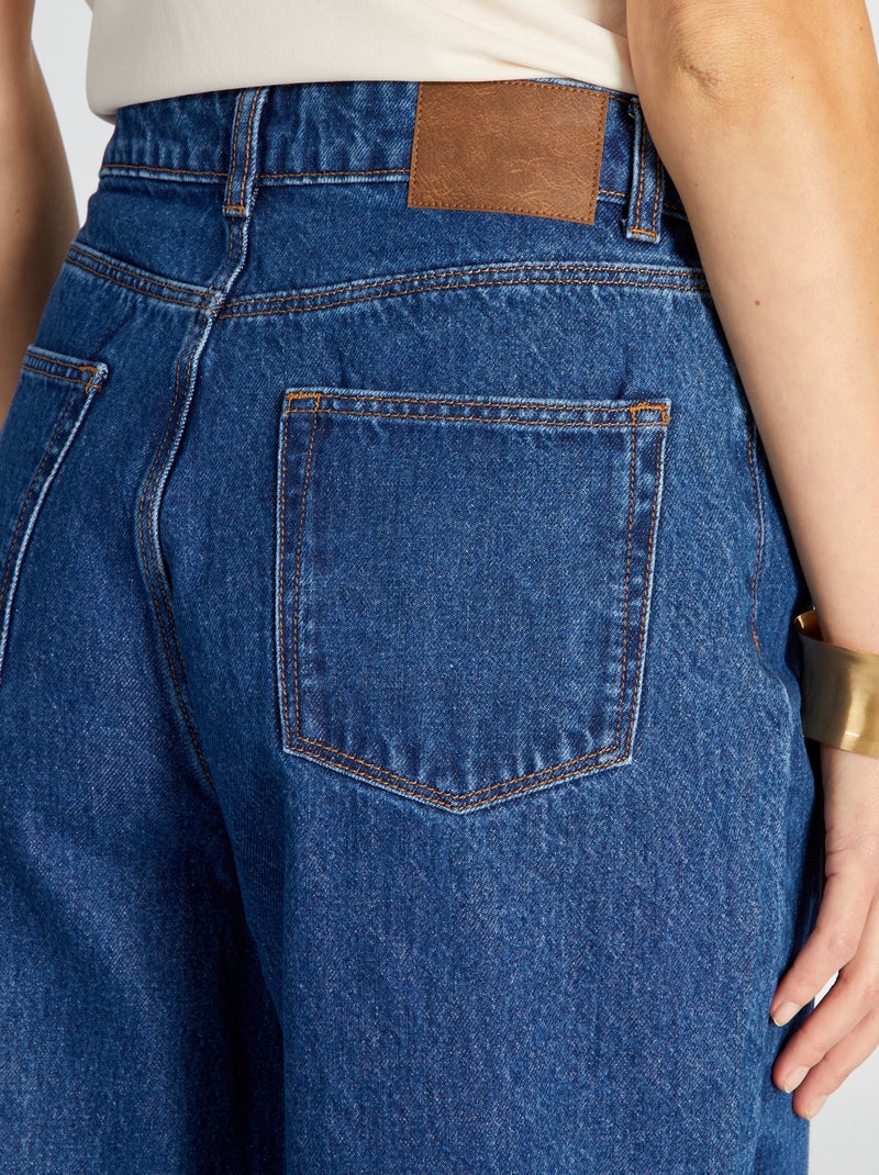 Calças de ganga wide leg - L28 AZUL - Kiabi