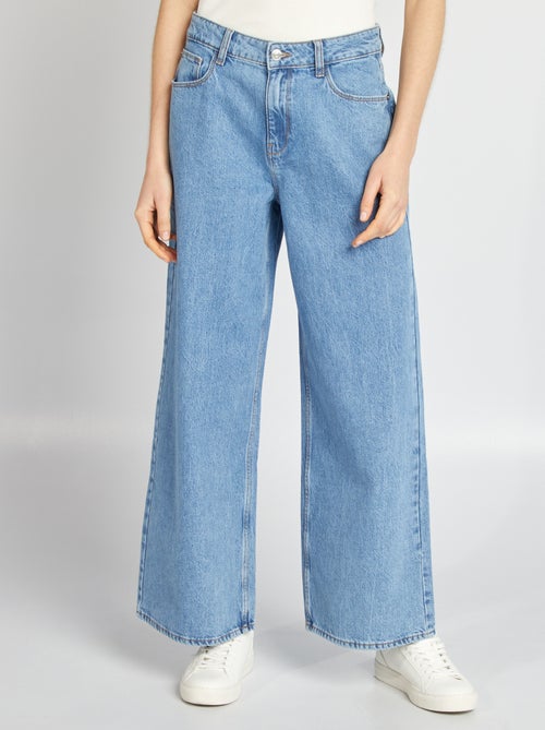 Calças de ganga wide leg - L28 - Kiabi Calças de ganga wide leg - L28 - Kiabi