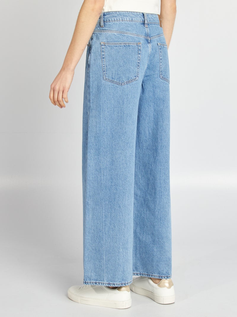 Calças de ganga wide leg - L28 Azul - Kiabi