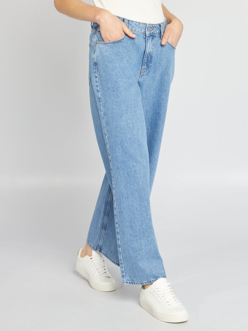 Calças de ganga wide leg - L28 Azul - Kiabi