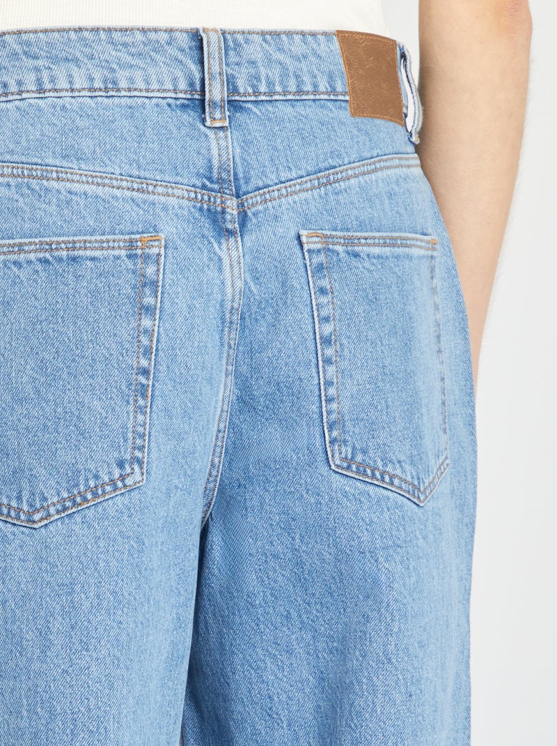 Calças de ganga wide leg - L28 Azul - Kiabi