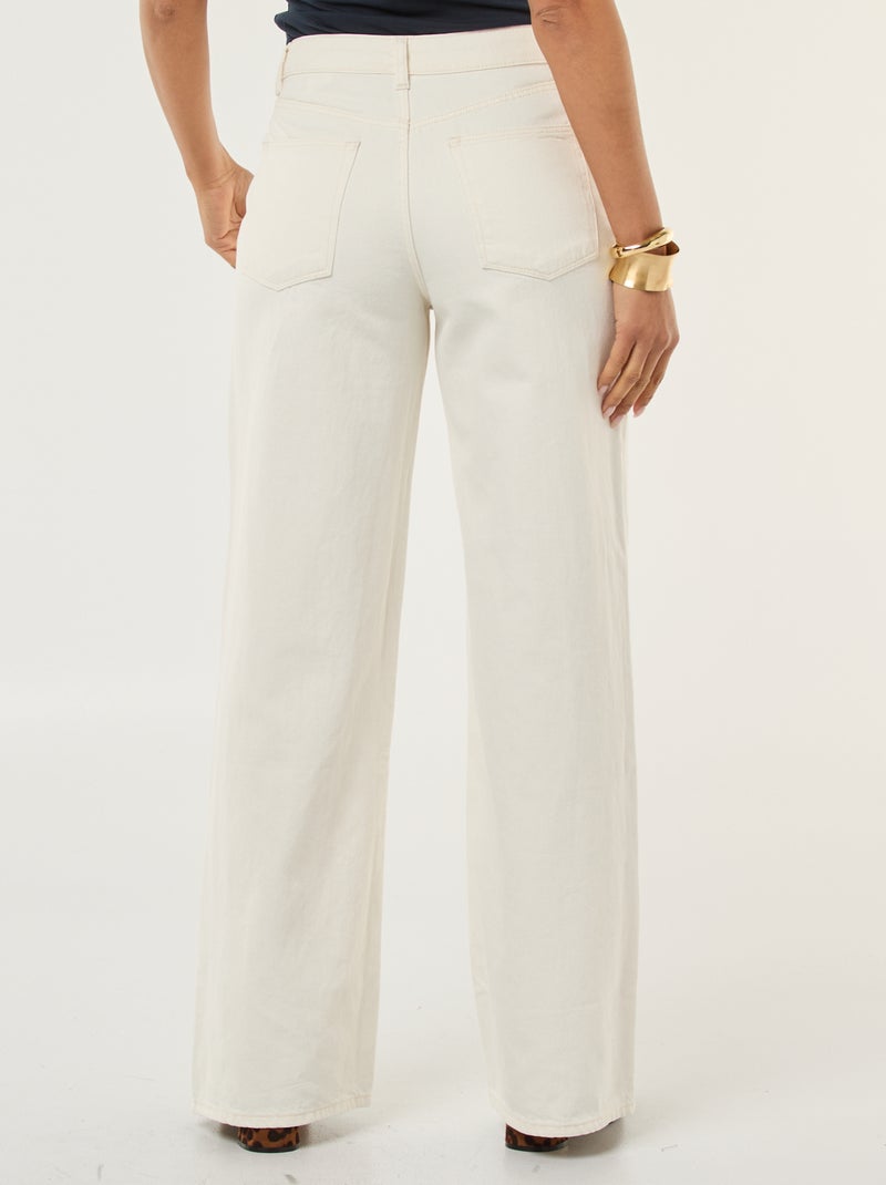 Calças de ganga wide leg - L28 Branco - Kiabi