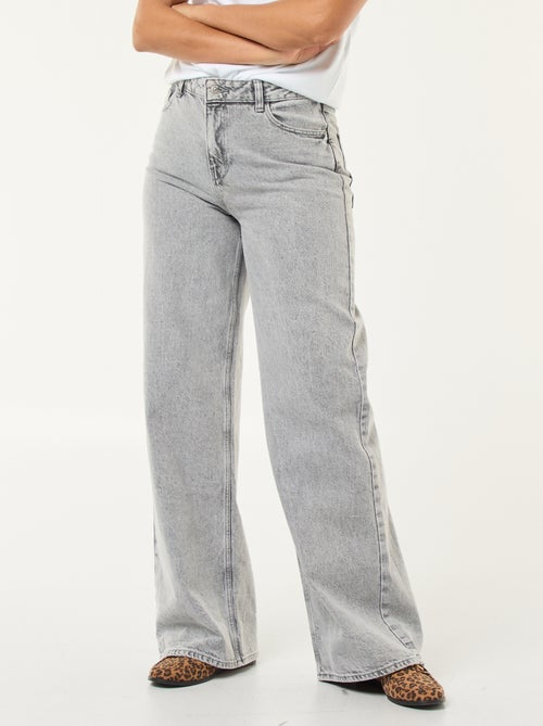 Calças de ganga wide leg - L28 - Kiabi