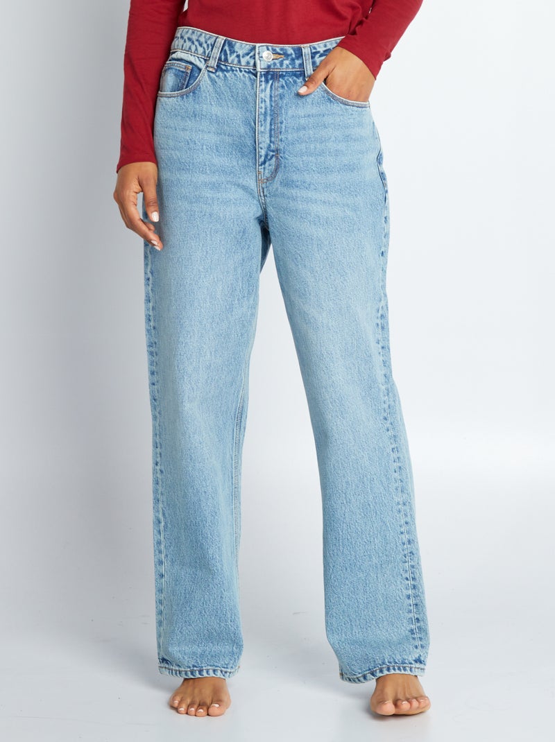 Calças de ganga wide leg AZUL - Kiabi