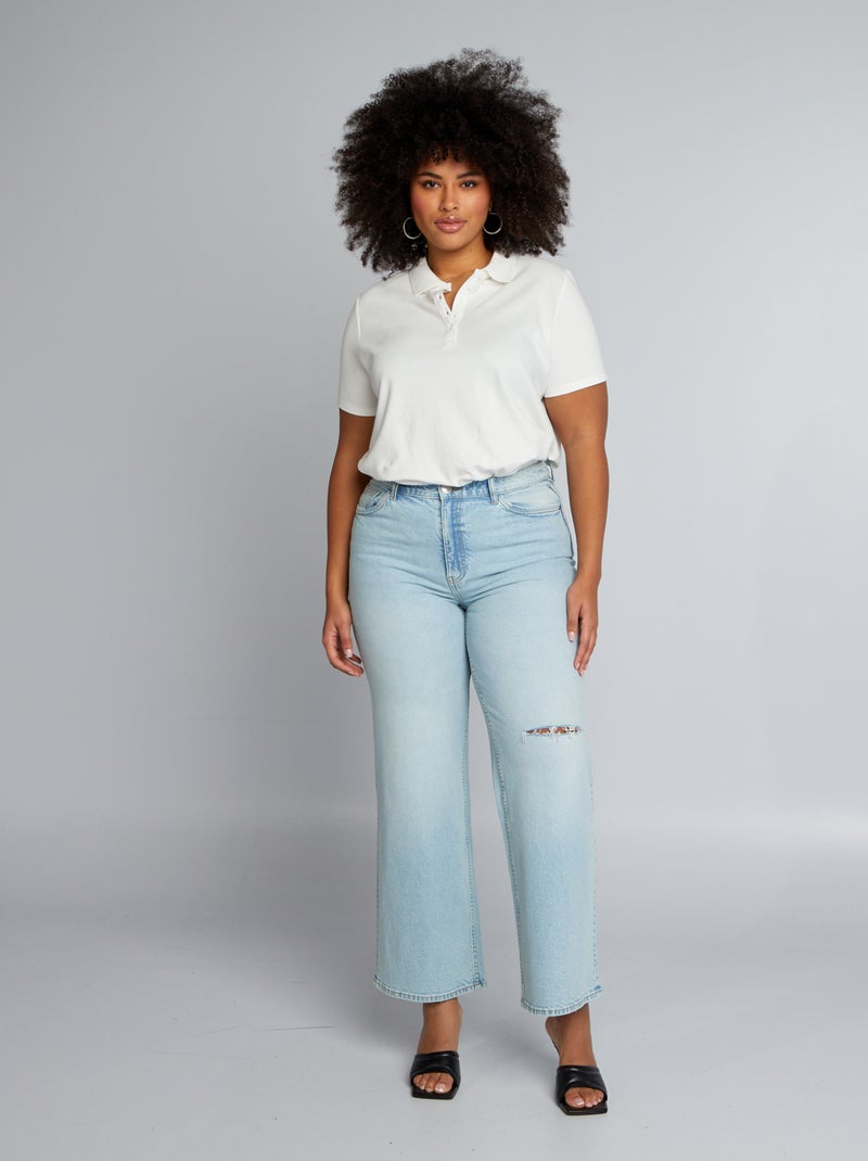 Calças de ganga wide leg AZUL - Kiabi