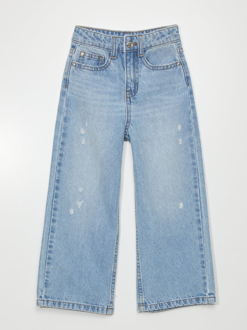 Calças de ganga wide leg AZUL - Kiabi