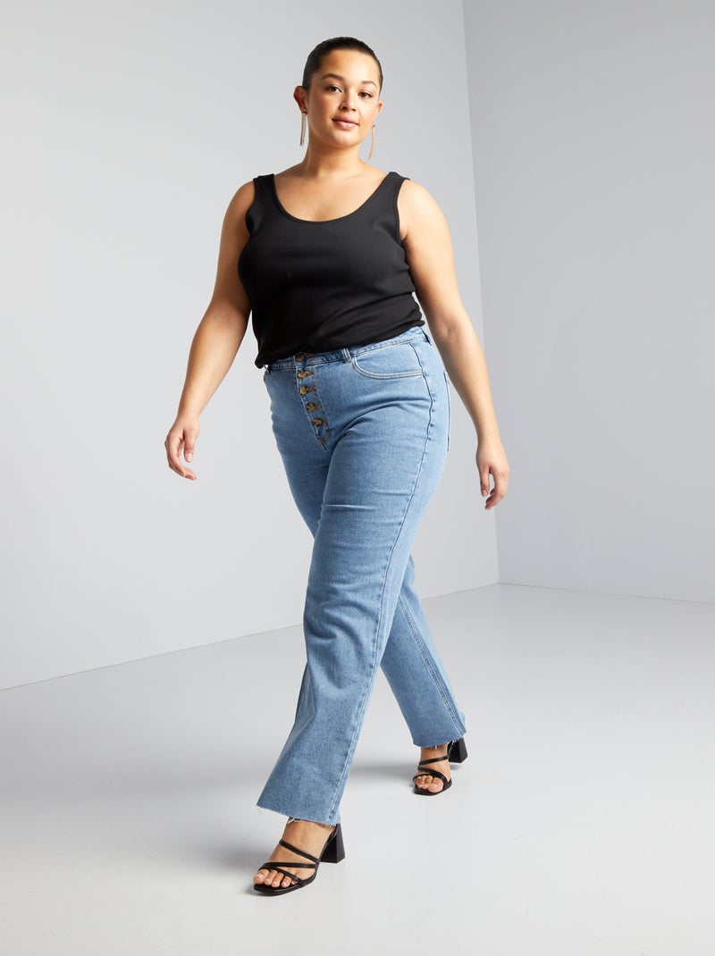 Calças de ganga wide leg AZUL - Kiabi
