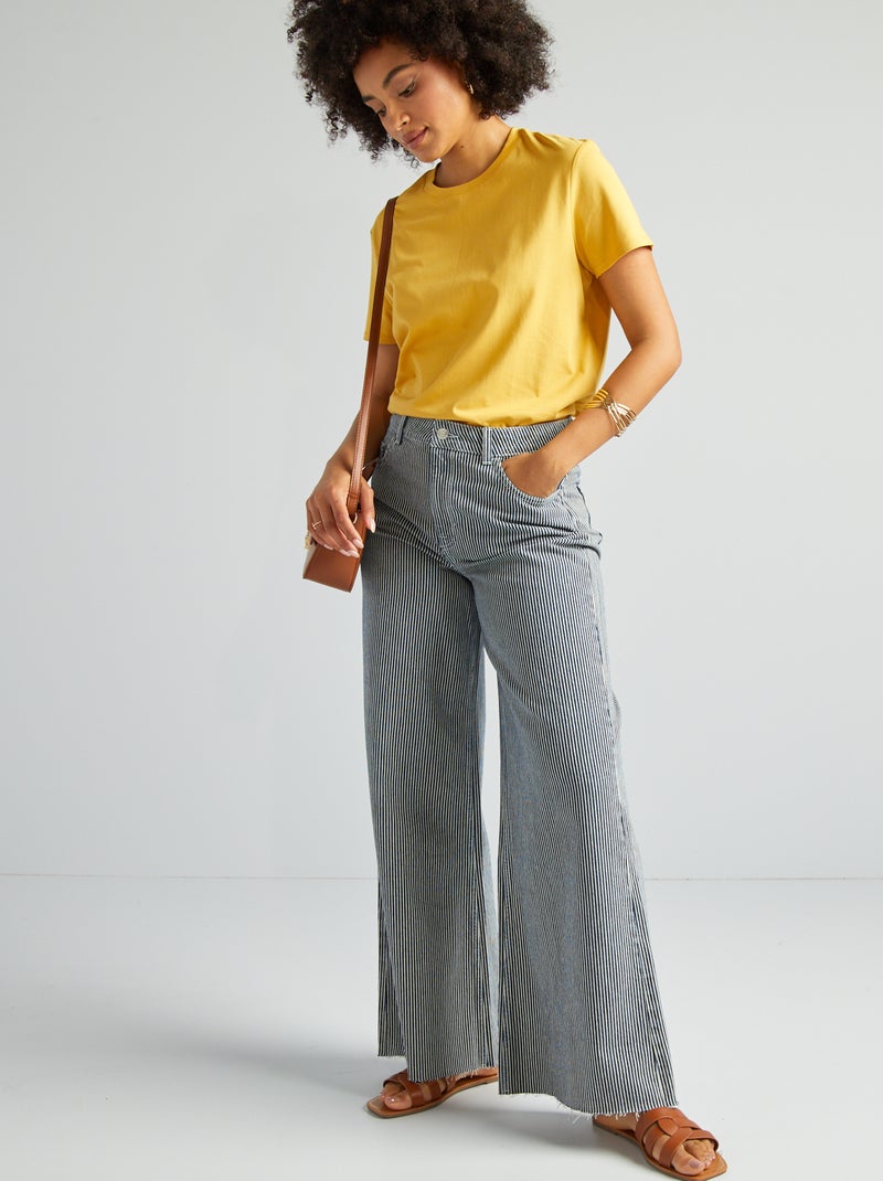 Calças de ganga wide-leg AZUL - Kiabi