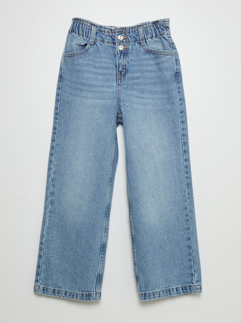 Calças de ganga wide leg AZUL - Kiabi