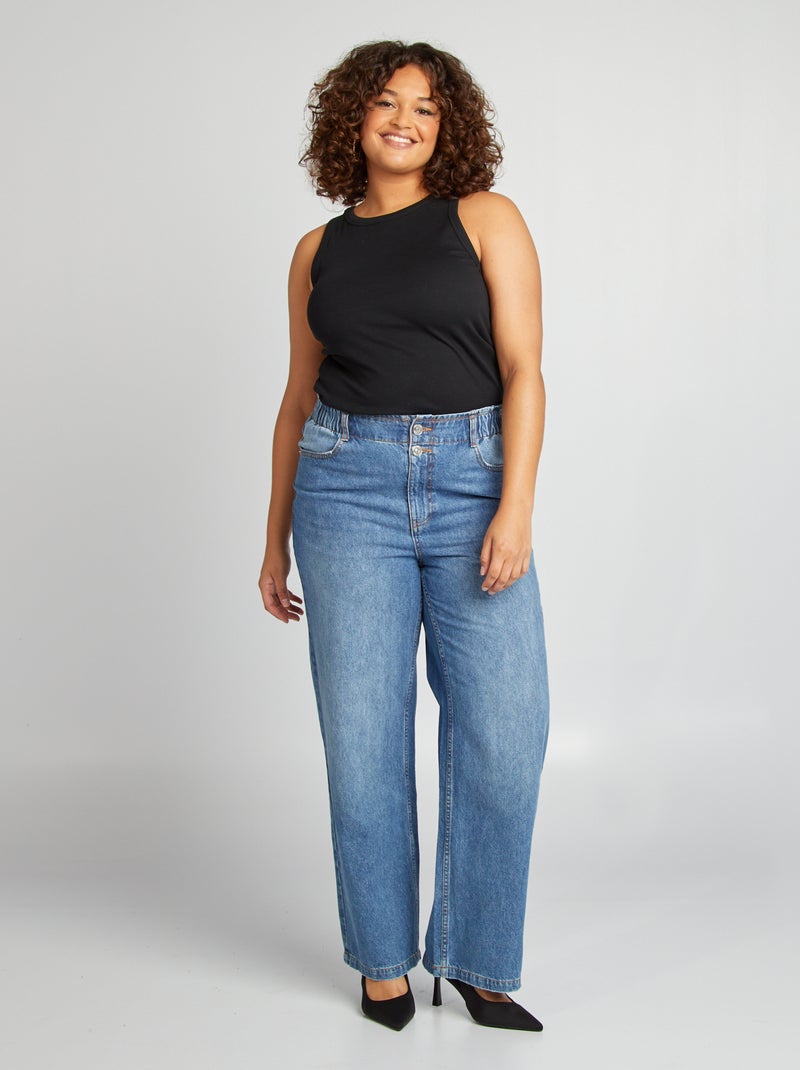 Calças de ganga Wide leg AZUL - Kiabi