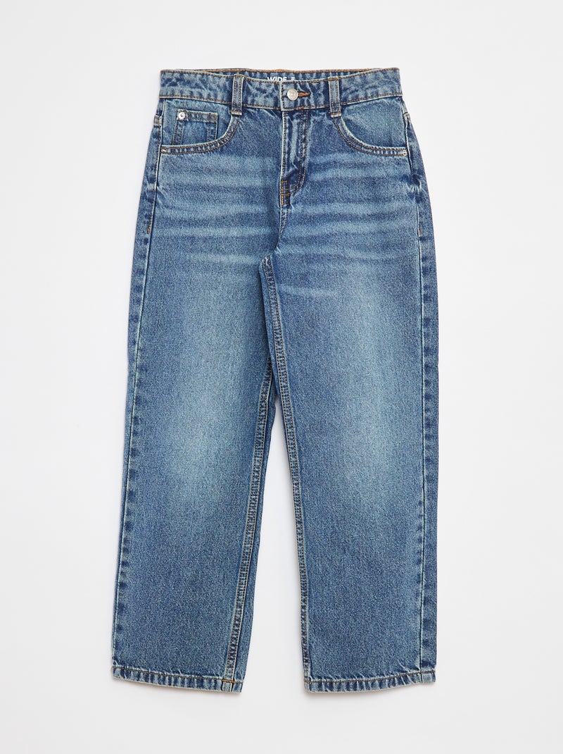 Calças de ganga wide leg Azul - Kiabi