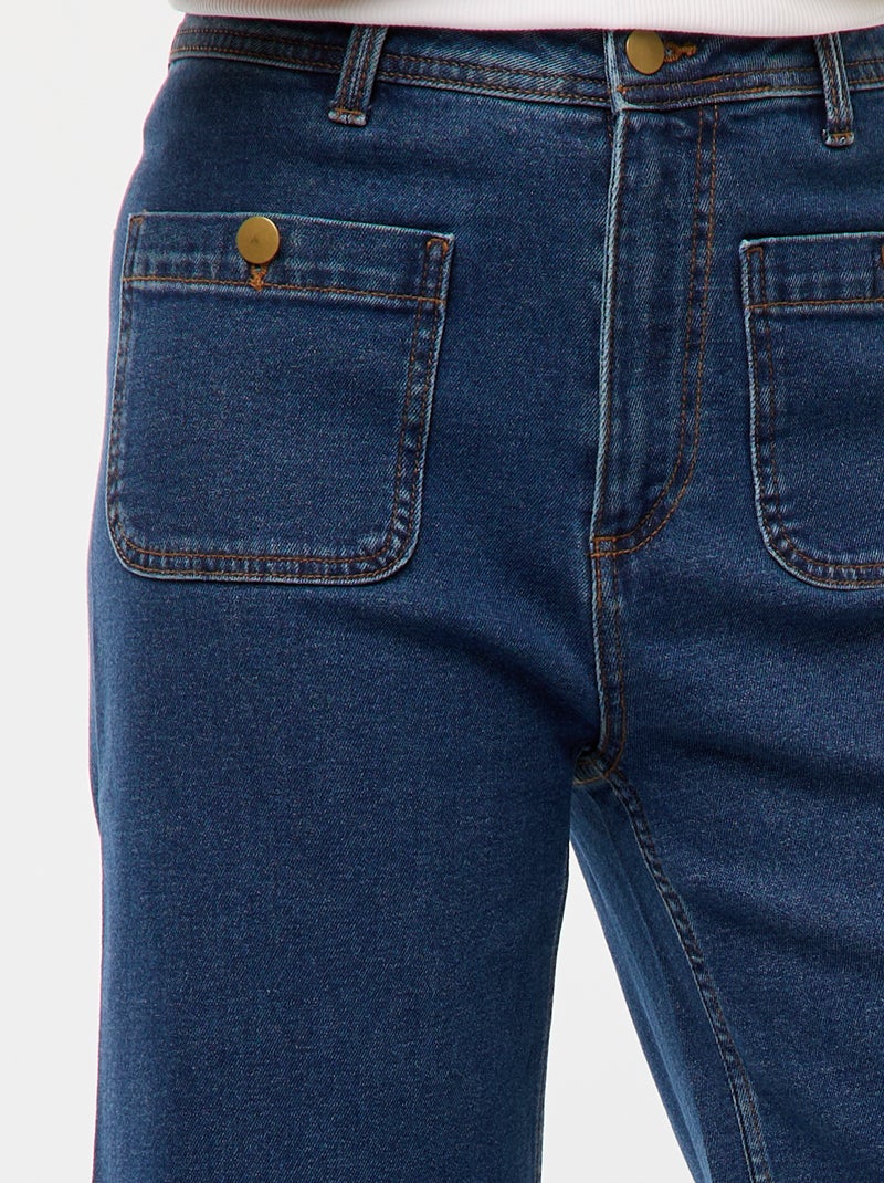 Calças de ganga wide leg Azul - Kiabi