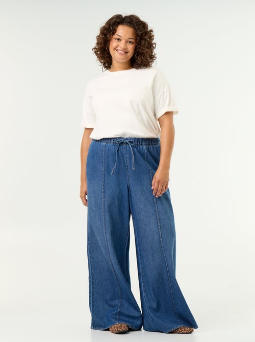 Calças de ganga wide leg - Kiabi