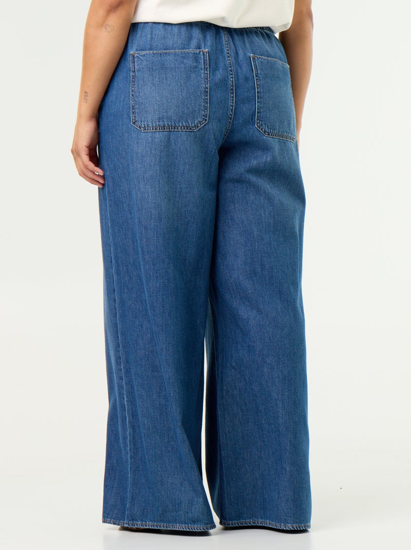 Calças de ganga wide leg Azul - Kiabi
