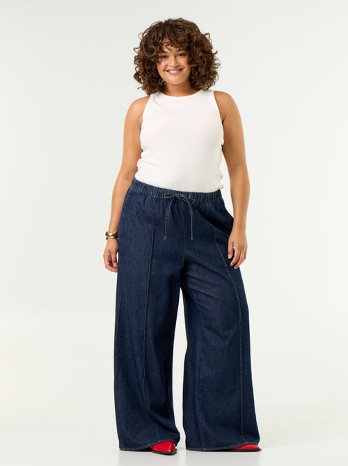 Calças de ganga wide leg - Kiabi Calças de ganga wide leg - Kiabi