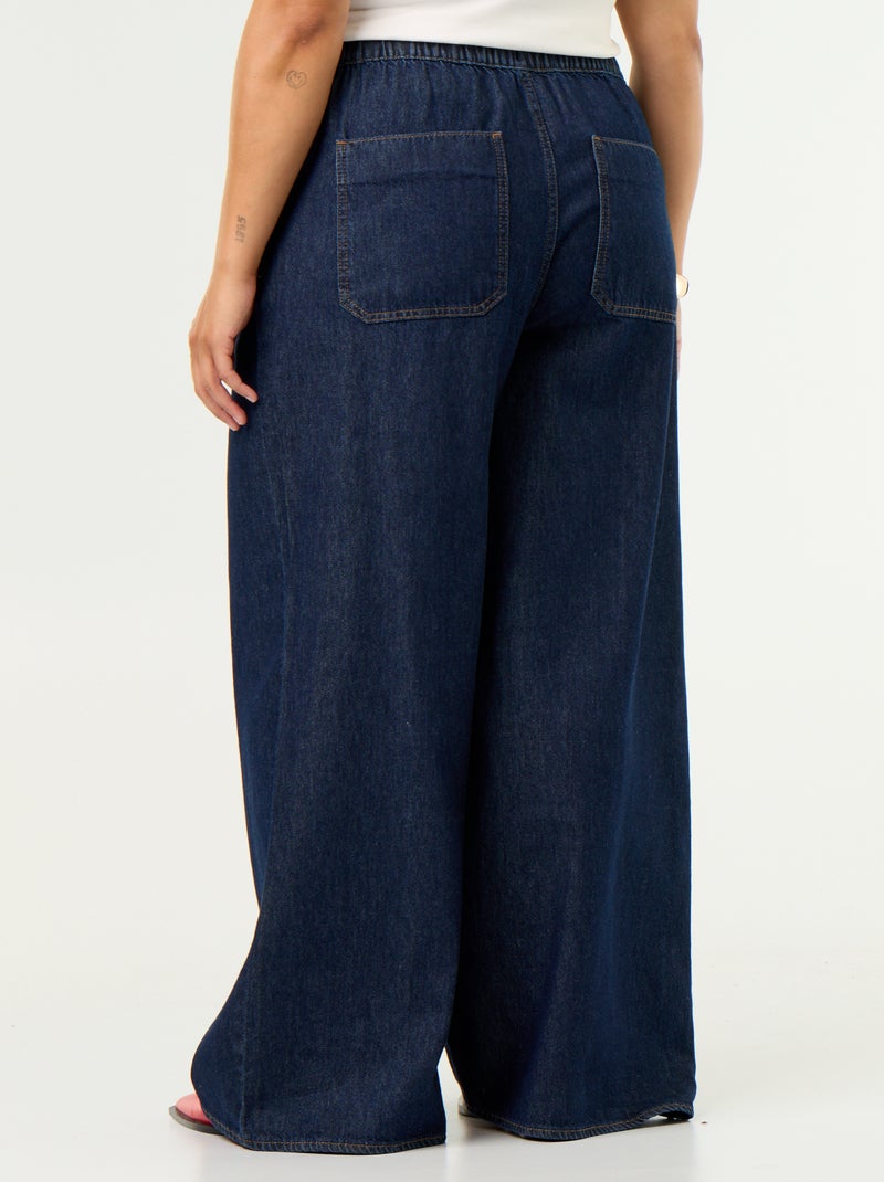 Calças de ganga wide leg Azul - Kiabi