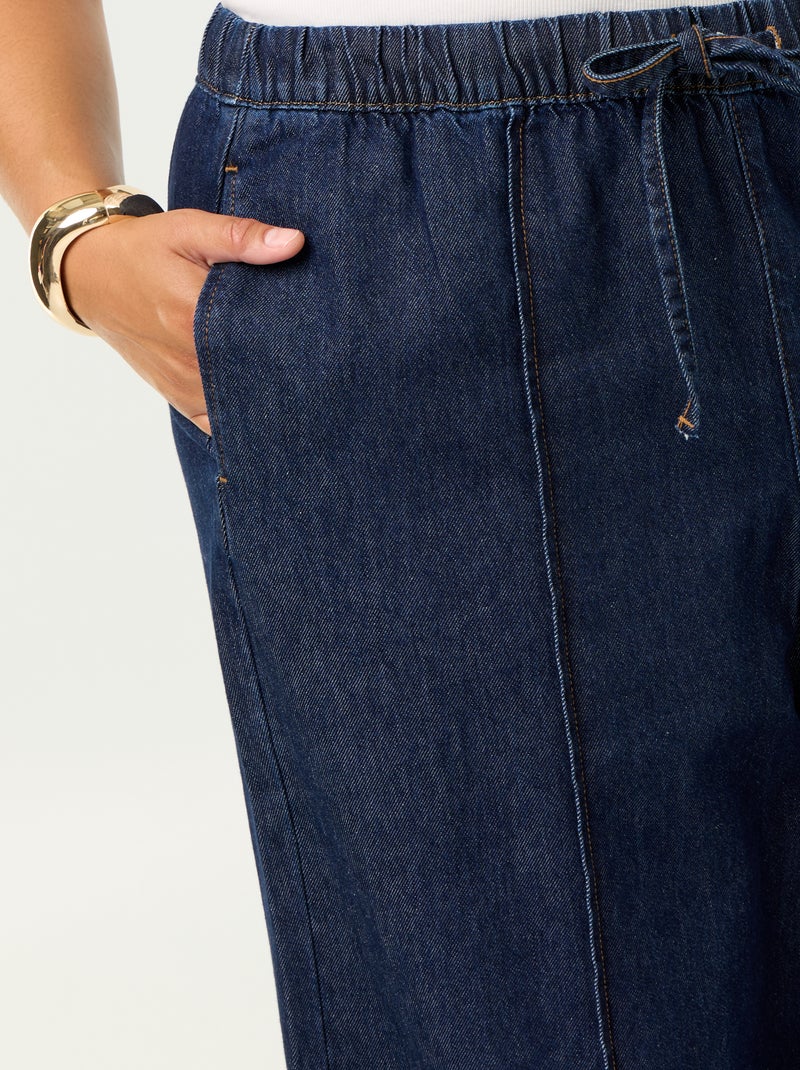 Calças de ganga wide leg Azul - Kiabi