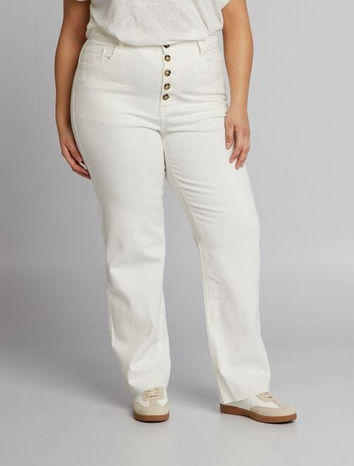 Calça Jeans Stretch Delavê Feminina Plus Size 3132 - VESTGRANDE