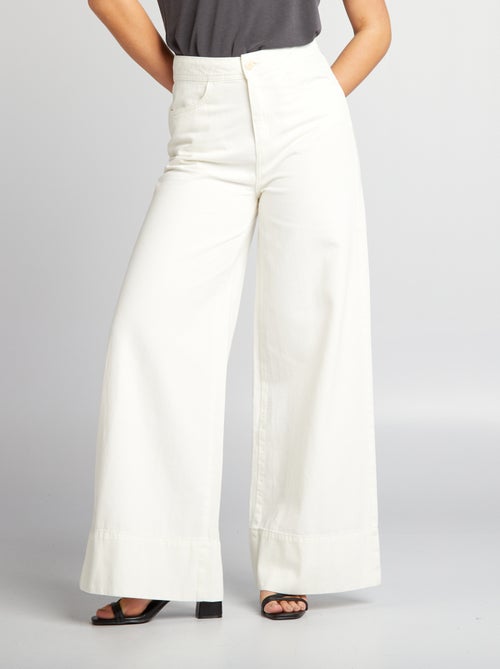 Calças de ganga wide-leg - Kiabi