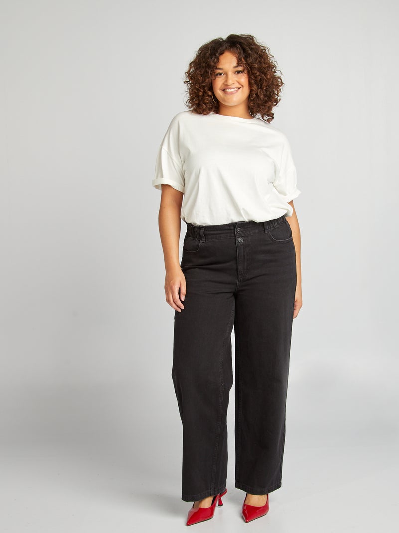 Calças de ganga Wide leg CINZA - Kiabi