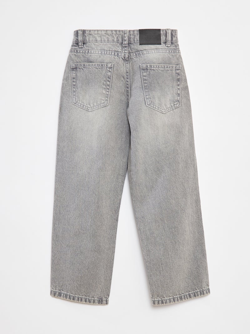 Calças de ganga wide leg Cinza - Kiabi
