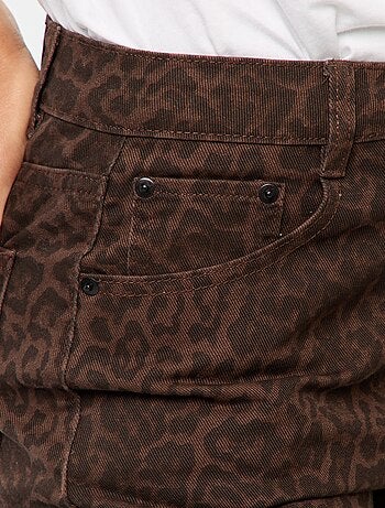 Calças de ganga wide-leg com cintura subida