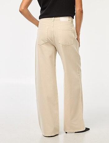 Calças de ganga wide-leg com cintura subida