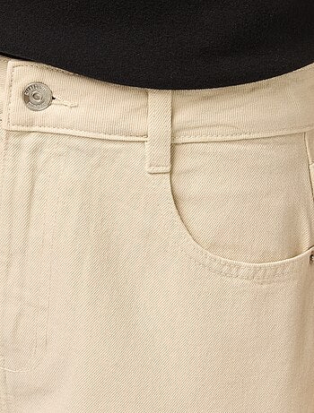 Calças de ganga wide-leg com cintura subida