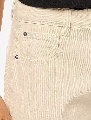 Calças de ganga wide-leg com cintura subida