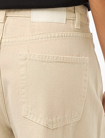 Calças de ganga wide-leg com cintura subida