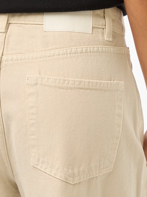 Calças de ganga wide-leg com cintura subida - Kiabi