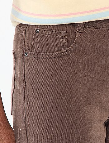 Calças de ganga wide-leg com cintura subida