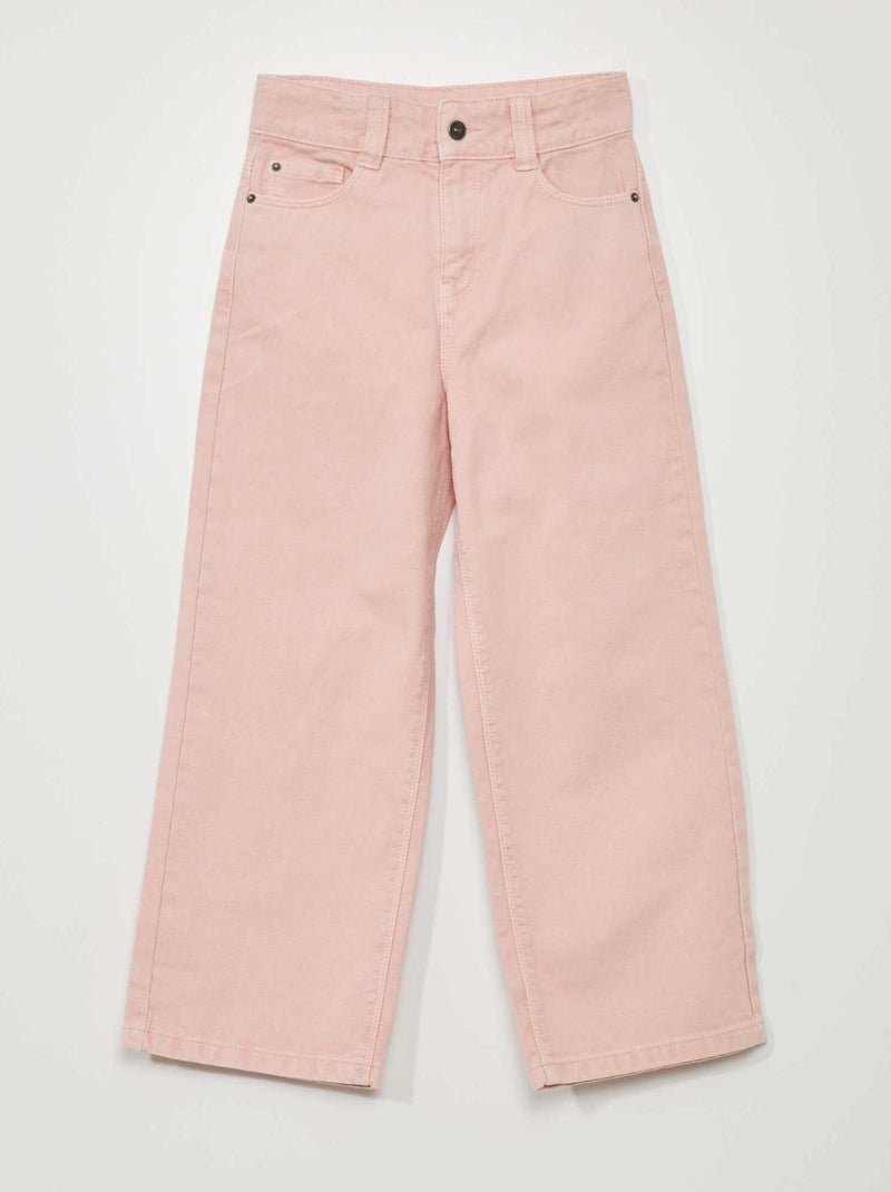 Calças de ganga wide leg com cintura subida ROSA - Kiabi