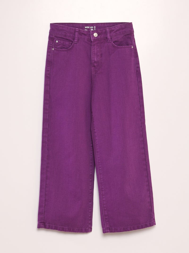 Calças de ganga wide leg com cintura subida ROSA - Kiabi