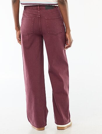 Calças de ganga wide-leg com cintura subida