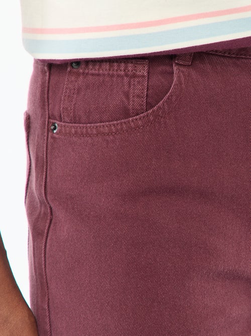 Calças de ganga wide-leg com cintura subida - Kiabi