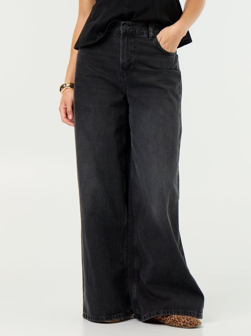 Calças de ganga wide leg - Kiabi Calças de ganga wide leg - Kiabi