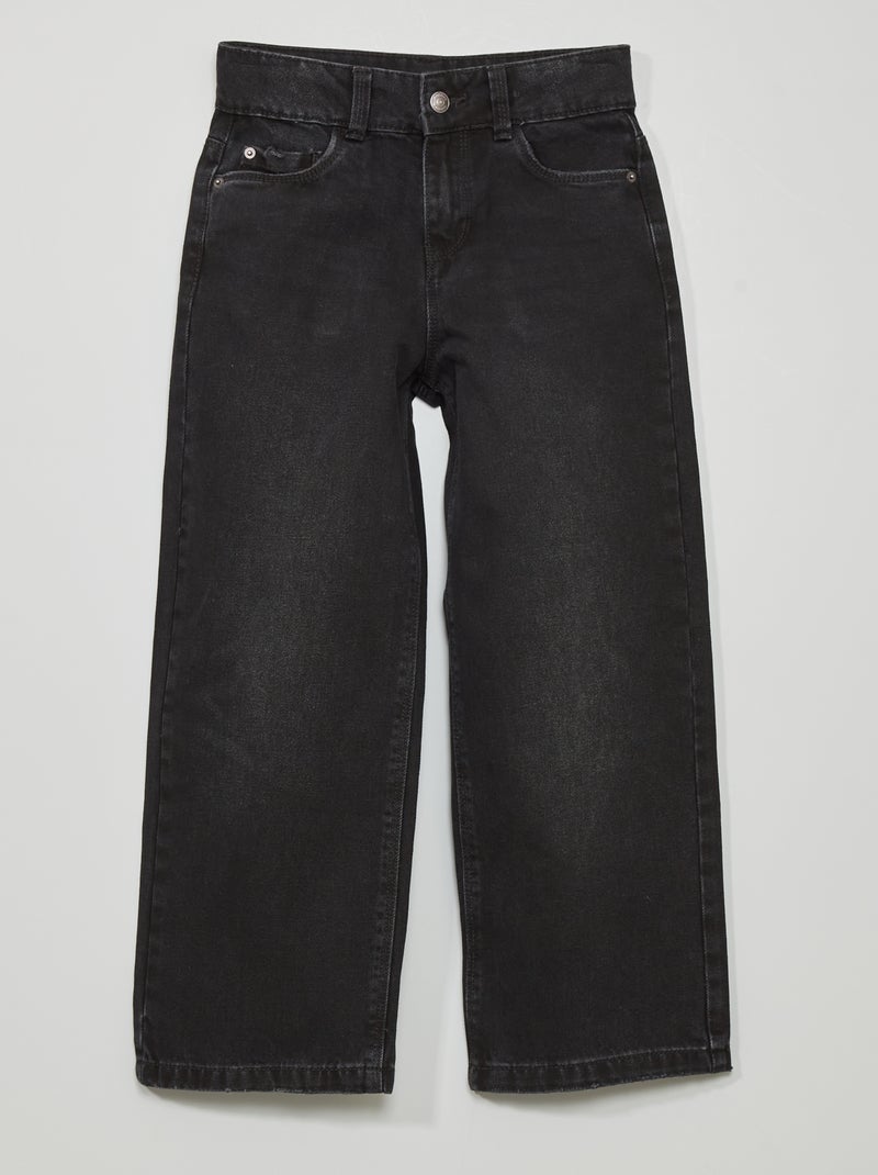 Calças de ganga wide leg PRETO - Kiabi